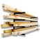 YYR Wood Organizer and Lumber Storage Rack Wall Mount Heavy Duty Metal Shelf with 4Level Holds Up 800 LBS Indoor Outdoor Use Black