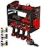 BUILTSTRONG Power Tool Organizer Wall Mount 3Tier HeavyDuty Steel Rack 4 Drill Slots Pegboard Utility Side 100 lb Capacity Garage Workshop Shed Storage Black