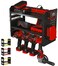 BUILTSTRONG Power Tool Organizer Wall Mount 3Tier HeavyDuty Steel Rack 4 Drill Slots Pegboard Utility Side 100 lb Capacity Garage Workshop Shed Storage Black