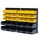 KJE 30PCS Wall Mounted Storage Bins Plastic Tool Organizer for Garage Storage Screws Nuts Bolts Small Hardware Parts Black Yellow