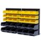 KJE 30PCS Wall Mounted Storage Bins Plastic Tool Organizer for Garage Storage Screws Nuts Bolts Small Hardware Parts Black Yellow