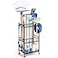 DAOUTIME Garden Organizer With Wheels Yard Tower Rack for Garage Storage Up to 35 LongHandled Tools Sturdy Metal Steel Holder With 3 Hooks Outdoor Black