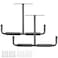 HOME RIGHT Overhead Garage Storage Rack 165 Inch Heavy Duty Ceiling Double Storage Hooks Utility Hanger for Hanging Lumber Ladder Tool Bike Other Bulky Items 2 Pack Black