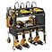 CCCEI Modular Power Tool Organizer Wall Mount with Charging Station Garage Drill Storage Shelf with Hooks Heavy Duty Rack Tool Battery Holder Built in 8 Outlet Gift for Men Black 1 Pack