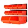 Wallmaster Wall Mounted Storage Bins Wall Storage Bins Parts Rack 10 Bins3 Rails Wall Mount Tool Organizer Hardware Storage Organizer Orange