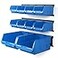 Wallmaster Wall Mounted Storage Bins Wall Storage Bins Parts Rack 10 Bins3 Rails Wall Mount Tool Organizer Hardware Storage Organizer Blue