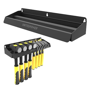 UNITEDPOWER Hammer Holder Wall Mount Storage Rack Organizer for Workshop Shed Garage Home Fit Most of Hammer or Small Tools