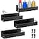 Hlimior 4 Pcs Magnetic Spray Can Holder Magnet Toolbox Holder Wall Mounted Spray Bottle Rack Mechanic Paint Can Organizer Tool Box Storage Rack for Garage Home Workspace Black