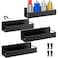 Hlimior 4 Pcs Magnetic Spray Can Holder Magnet Toolbox Holder Wall Mounted Spray Bottle Rack Mechanic Paint Can Organizer Tool Box Storage Rack for Garage Home Workspace Black