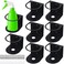 Gerrii 8 Pcs Spray Bottle Holder Wall Mount Bottle Organizer Spray Can Holder Organizer for Garage and Workspace Stainless Steel Easy Install Craft Workspace Paint Rack with Hardware Black