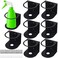 Gerrii 8 Pcs Spray Bottle Holder Wall Mount Bottle Organizer Spray Can Holder Organizer for Garage and Workspace Stainless Steel Easy Install Craft Workspace Paint Rack with Hardware Black