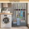 FunCee Broom Holder Wall Mount With 5 Slots 4 HooksRustic Wood Broom Mop HangerWall Mounted Garden Garage Tool Storage Organizer Rack for Closet Laundry Room or Kitchen Wall Decor