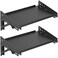 ULIBERMAGNET Garage Folding Storage Rack Shelves200LB Metal Wall Mounted Adjustable Rail Shelf for GaragePower ToolsToolboxStorage Shelves with Lip for Workshop Kitchen Office 2 Pack