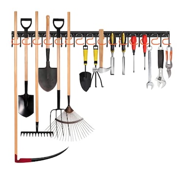 TVKB 51 All Metal Garden Tool Organizer Adjustable Garage Tool Organizer Wall Mount Garage Organizers and Storage with Heavy Duty Hooks Tool Hangers for Garage Wall Shed Garden