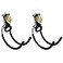 Rubbermaid Fast Track Wall Mounted MultiPurpose Garage Utility Hooks for Tools Sports Equipment and Gardening Supplies Satin Nickel 2 Pack