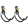 Rubbermaid Fast Track Wall Mounted MultiPurpose Garage Utility Hooks for Tools Sports Equipment and Gardening Supplies Satin Nickel 2 Pack