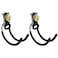 Rubbermaid Fast Track Wall Mounted MultiPurpose Garage Utility Hooks for Tools Sports Equipment and Gardening Supplies Satin Nickel 2 Pack
