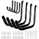 KURUI Heavy Duty Garage Storage Hooks 100 LB 15 Wall Mount Kayak Rack for Hanging IndoorOutdoor 8 Pack Large Wall Hook for Ladder Surfboards Black Organization Hangers Kayak Accessories