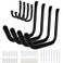 KURUI Heavy Duty Garage Storage Hooks 100 LB 15 Wall Mount Kayak Rack for Hanging IndoorOutdoor 8 Pack Large Wall Hook for Ladder Surfboards Black Organization Hangers Kayak Accessories