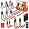 KOFANI Heavy Duty Steel Hooks 16 Pack with AntiSlip Coating Utility Wall Mount Garage Storage for Hanging Bike Ladder and Garden Tools