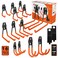KOFANI Heavy Duty Steel Hooks 16 Pack with AntiSlip Coating Utility Wall Mount Garage Storage for Hanging Bike Ladder and Garden Tools