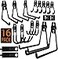 KOFANI Steel Garage Storage Hooks 16 Pack AntiSlip Coating Heavy Duty Wall Mount Hooks for Hanging Bike Ladder Garden Tools