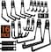 KOFANI Steel Garage Storage Hooks 16 Pack AntiSlip Coating Heavy Duty Wall Mount Hooks for Hanging Bike Ladder Garden Tools