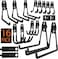 KOFANI Steel Garage Storage Hooks 16 Pack AntiSlip Coating Heavy Duty Wall Mount Hooks for Hanging Bike Ladder Garden Tools