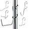 SHELF POLE HOOKS THINK OUTSIDE THE POLE Shelf Pole Hooks 5Pack Chrome Variety Pack for Hanging SnapOn Hooks for 1 Inch Poles Wire Metal Shelving Hooks for Kitchen Garage Home Organization