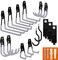 SMARTOLOGY Garage Hooks with Bike Hook Extension Cord Organizer 15 Pack Set Steel MultiTool Hanger Heavy Duty Utility Storage Holder for Home Warehouse Lawn Garden Tool Organizer