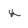 Azar Displays 800072BLK 2Inch Plastic Hook 50PackBlack