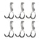 Rubbermaid Universal Powder Coaded Metallic Fasttrack Hanging Garage Hook Organizers for Ladder Tool and Bike Storage 6 Pack