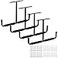 HOSKO Overhead Garage Storage Hooks Rack Ceiling Mounted Heavy Duty Utility Hooks Ladder Hangers for Pipe Lumber Fishing Rod and Ski Board 4 Pack Black