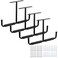 HOSKO Overhead Garage Storage Hooks Rack Ceiling Mounted Heavy Duty Utility Hooks Ladder Hangers for Pipe Lumber Fishing Rod and Ski Board 4 Pack Black