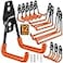 HUPBIPY 12 Pack Garage Hooks Heavy Duty Utility Steel with AntiSlip Coating Wall Mount Storage Organizer for Hanging Power and Garden Tools Ladders Hose Bikes Ropes Bulk Items and More