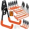 HUPBIPY 12 Pack Garage Hooks Heavy Duty Utility Steel with AntiSlip Coating Wall Mount Storage Organizer for Hanging Power and Garden Tools Ladders Hose Bikes Ropes Bulk Items and More