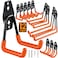 HUPBIPY 12 Pack Garage Hooks Heavy Duty Utility Steel with AntiSlip Coating Wall Mount Storage Organizer for Hanging Power and Garden Tools Ladders Hose Bikes Ropes Bulk Items and More