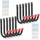 Naikozmo 12 Pack Heavy Duty Steel Garage Storage Hooks 35Inch Wall Mounted J Utility Hanger Holds Up to 50LB
