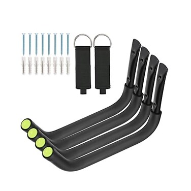 Aweilan Garage Storage Heavy Duty Hooks 15Inch Jumbo Arm Kayak Rack Heavy Duty Wall Hooks for Canoe Ladder Bicycle Folding Chairs Surfboard Snowboard Hose and Tools 4 Pack