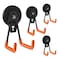 ENUODA Strong Magnetic Hooks Heavy Duty 4 Pack Magnet Garage Hook Heavy Duty Rare Earth Magnets Utility Storage Hooks for Hanging Ladder Power Tool Toolbox Shovel Broom Extension Cord