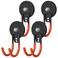 Lvoess Heavy Duty Storage Magnetic Utility Hooks Large Garage Magnet Hooks with AntiSlip Coating for Metal CabinetPegboardGarage ShelveGarden Tools 4PCS 259 Orange