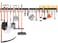 ELEAD 68 All Metal Adjustable Garden Tool Organizer Garage Tool Organizer Wall Mount with Black Hooks Garage Organizers and Storage Tool Hangers for Shed