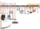 ELEAD 68 All Metal Adjustable Garden Tool Organizer Garage Tool Organizer Wall Mount with Black Hooks Garage Organizers and Storage Tool Hangers for Shed