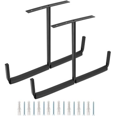 Qinbszad Overhead Garage Storage Rack Heavy Duty Ceiling Garage Storage Hooks Utility Wall Hooks for Lumber Ladder Bike Other Bulky Items