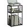 VASAGLE Record Player Stand 3Tier Side Table Vinyl Record Storage up to 100 Albums End Table for Living Room Bedroom Ebony Black ULET275B01