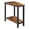 HOOBRO Wedge End Table Recliner Wedge Side Table with Storage Industrial Triangle Accent Table for Small Space Corner Living Room Apartment Rustic Brown BF64BZ01G1