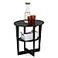 Furinno JAYA Side Table 2Tier Round Modern End Table with Oval Tabletop Night Stand Bedside Table with Open Shelf for Living Room Bedroom Walnut