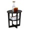 Furinno JAYA Side Table 2Tier Round Modern End Table with Oval Tabletop Night Stand Bedside Table with Open Shelf for Living Room Bedroom Walnut