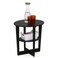 Furinno JAYA Side Table 2Tier Round Modern End Table with Oval Tabletop Night Stand Bedside Table with Open Shelf for Living Room Bedroom Walnut