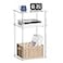 HMYHUM Acrylic End Table 14 L x 115 W x 232 H Clear Lucite Side Table for Small Spaces Nightstand Bedside Table for Living Room Bedroom 3 Tier Clear